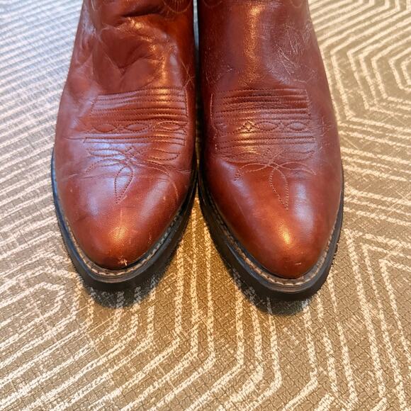 Durango Men’s Brown Leather Western Cowboy Boots Size 12 D Pointed Toe main image 6